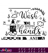 Wash Your Hands Funny Bathroom Wall Sign SVG