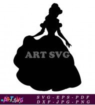 Beauty and the Beast Belle Silhouette Image SVG