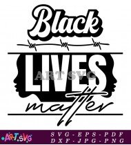 Black Lives Matter Woman Silhouette Logo SVG