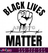 Black Lives Matter Fist Raised Design SVG 1