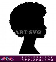 African American Woman Silhouette Black Pride SVG