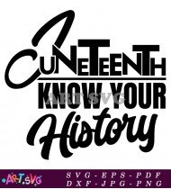 Know Your Juneteenth History Black History SVG