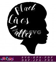 Black Lives Matter Quote Silhouette Design SVG