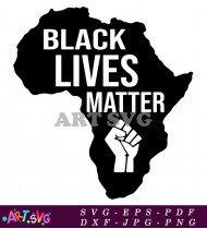 Black Lives Matter Africa Silhouette Design SVG 2