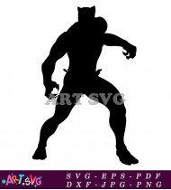 Black Panther Silhouette Vector Design Illustration SVG 2