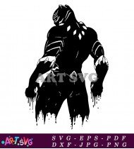 Black Panther Silhouette Vector Design Illustration SVG 3