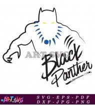 Black Panther Text Logo Graphic Design SVG