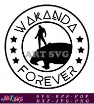 Wakanda Forever Black Panther Symbol SVG 1