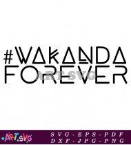 Wakanda Forever Black Panther Symbol SVG 2