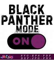 Black Panther Mode Graphic Design Logo SVG