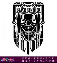 Black Panther Symbol Design With Mask SVG