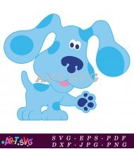 Blue's Clues Puppy Running With Big Smile SVG