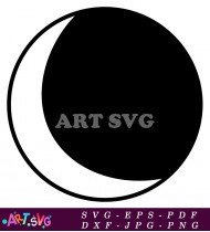 Black and White Circle Minimalist Art SVG 1