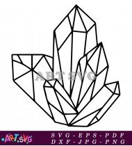 Modern Crystal Shape Illustration Minimalist Vector SVG