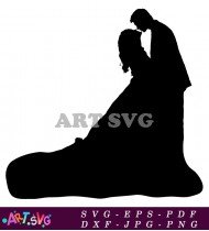 Romantic Wedding Bride and Groom SVG