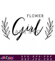 Flower Girl Wedding Party Sign SVG 2