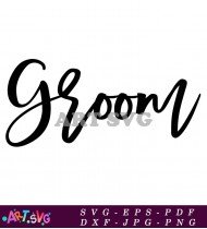 Groom Wedding Party Printable Sign Vector Art SVG