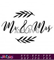 Mr And Mrs Wedding Party Printable Sign SVG