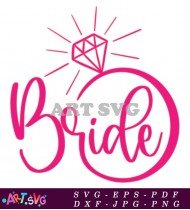 Wedding Bride Groom Rings and Flowers SVG