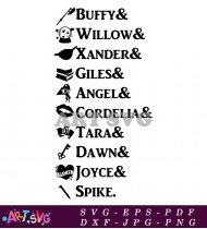 Buffy The Vampire Slayer Cast List SVG