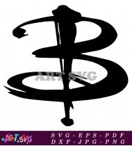 Buffy The Vampire Slayer Symbol Black And White SVG