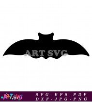 Black Bat For Halloween Printable SVG