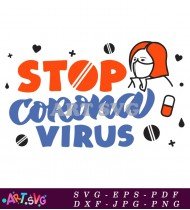 Stop Corona Virus Design SVG 1