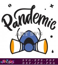 Pandemic Mask Coronavirus Protection Vector Illustration Design SVG