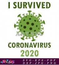 I Survived Coronavirus 2020 Cartoon SVG