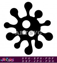 Virus Microbe Cartoon Black And White Art SVG