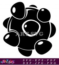 Covid 19 Virus Black And White Image SVG