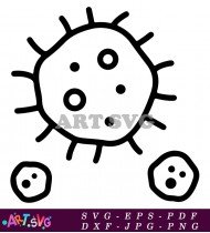 Abstract Microbe Bacteria Design Outline Vector SVG