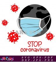 Stop Coronavirus Globe Virus Illustration SVG 1