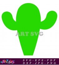 Free Printable Cactus Shape Clipart SVG