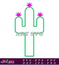 Simple Cactus Design for Silhouette Cameo SVG