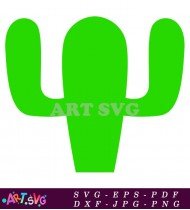 Simple Green Cactus SVG Cut File Design