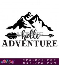 Hello Adventure Camping Travel RV Camper Life SVG