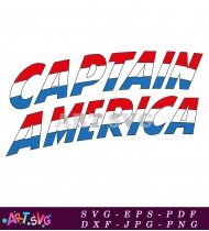 Captain America Comic Book Style Lettering SVG