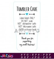 Tumbler Care Hand Wash Only Laundry SVG