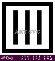 Laundry Symbol Three Vertical Stripes SVG