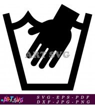 Hand Washing Icon Clothing Care Instruction SVG