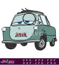 Light Blue Van From Disney Movie Cars SVG