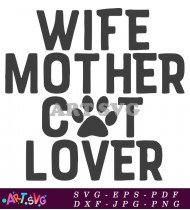 Wife Cat Lover SVG