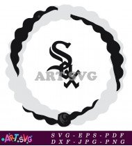 Black and White Baseball Team Logo SVG