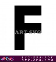 Black and White Baseball Letter F SVG