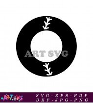 Baseball Stitching Alphabet O Black White Graphic Design SVG 3