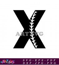 Baseball Stitch Letter Y Cut File Svg SVG