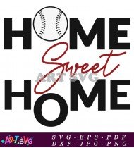 Home Sweet Home Baseball Design Graphic SVG