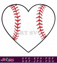 Chicago White Sox Baseball Heart Design SVG 3