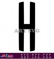 Black And White Capital Letter H Image SVG